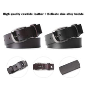 Skinny Jeans Leather Belt for Women Luxury Dress Belts With Classic Buckle by JASGOOD 