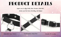 Women Fashion Leather Waist Belt Halloween Dress