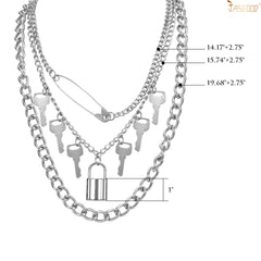 JASGOOD Dainty Unique Punk Layering Chain Choker Necklace Set for Women Man - JASGOOD OFFICIAL