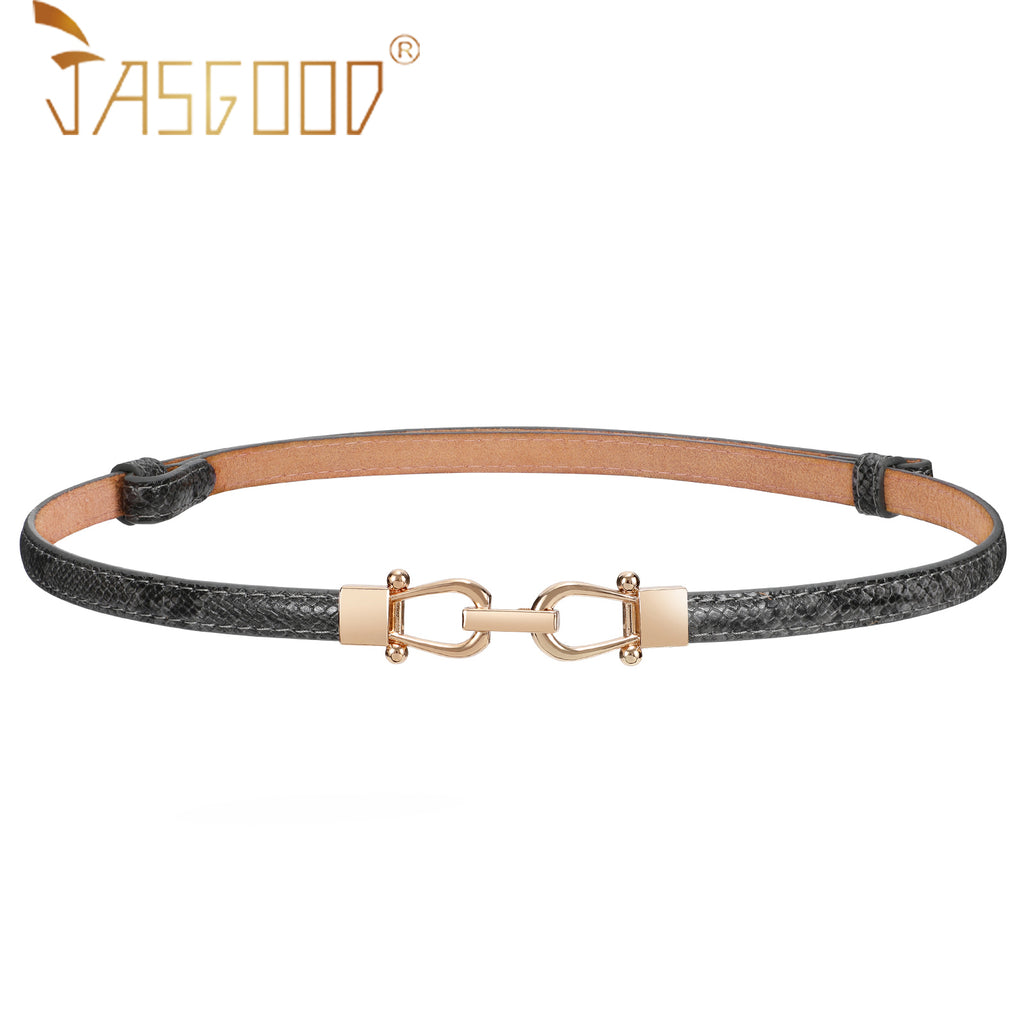 HOT Adjustable Fashion Dress Belt Thin Waist Women Skinny Leather Belt