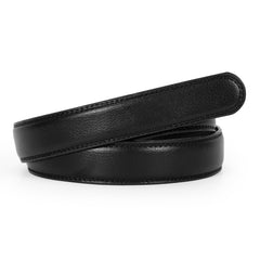 JASGOOD Leather Ratchet Dress Belt for Men Perfect Fit Waist Size up to 50 inches 1.2inch Wide Strap Without Buckle 