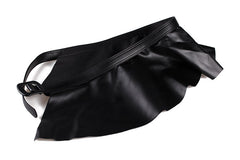 JASGOOD European and American style ruffled girdle black leather skirt belt women's skirt decoration ultra-wide short skirt belt - JASGOOD OFFICIAL