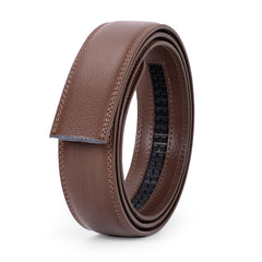 JASGOOD Leather Ratchet Dress Belt for Men Perfect Fit Waist Size up to 50 inches 1.2inch Wide Strap Without Buckle 