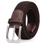 Braided Elastic Belt for Men Women Junior-Woven Canvas Stretch Belts by JASGOOD 