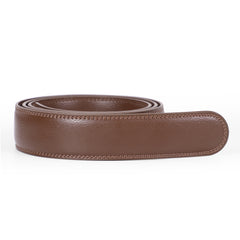 JASGOOD Leather Ratchet Dress Belt for Men Perfect Fit Waist Size up to 50 inches 1.2inch Wide Strap Without Buckle 