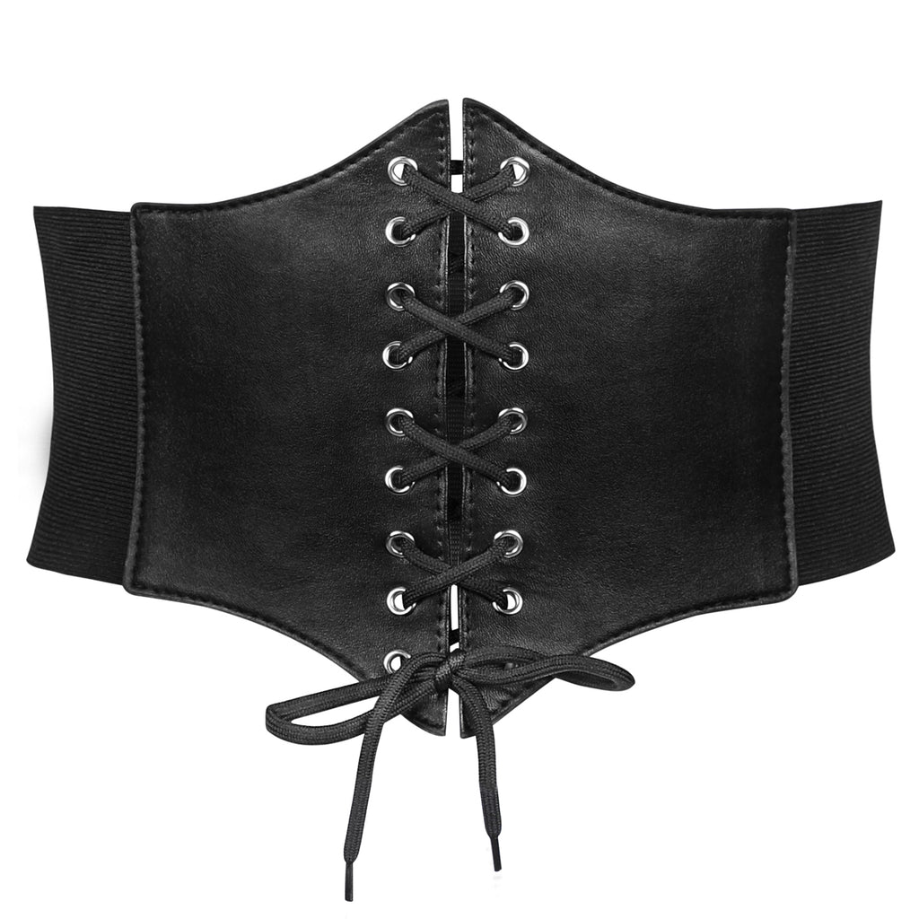 Women’s Elastic Costume Waist Belt Lace-up Tied Waspie Corset Belts for Women by JASGOOD - JASGOOD OFFICIAL