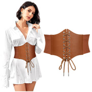 Halloween Women’s Elastic Costume Waist Belt Lace-up Tied Waspie Corset Belts for Women by JASGOOD