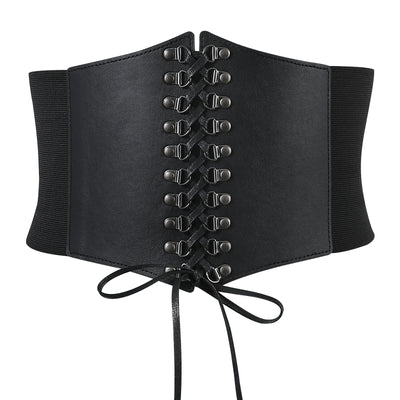Halloween Women’s Elastic Costume Waist Belt Lace-up Tied Waspie Corset Belts for Women by JASGOOD