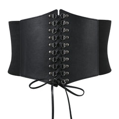 Halloween Women’s Elastic Costume Waist Belt Lace-up Tied Waspie Corset Belts for Women by JASGOOD