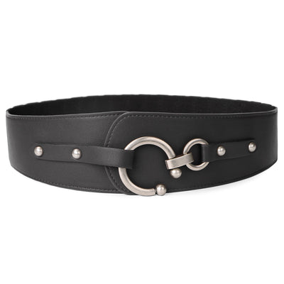Women's Fashion Vintage Wide Elastic Stretch Waist Belt With Interlock Buckle by JASGOOD - JASGOOD OFFICIAL