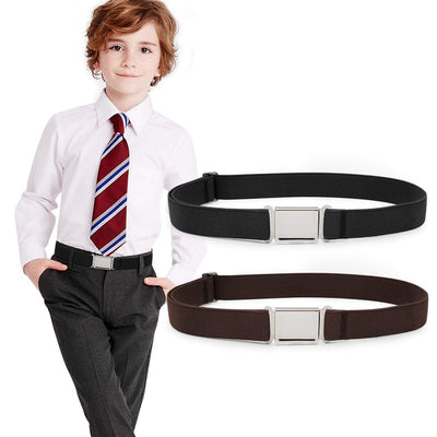 JASGOOD Kids Adjustable Magnetic Belt Boys Girls Elastic Belt with Easy Magnetic Buckle Fit Pant Size16-26Inch 