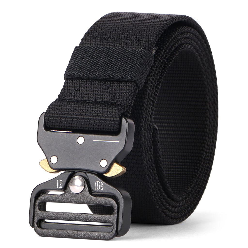 Tactical Heavy Duty Belt Sansths Men Military Webbing Belt 1.5” Quick-Release Riggers Web Belt with Metal Buckle 