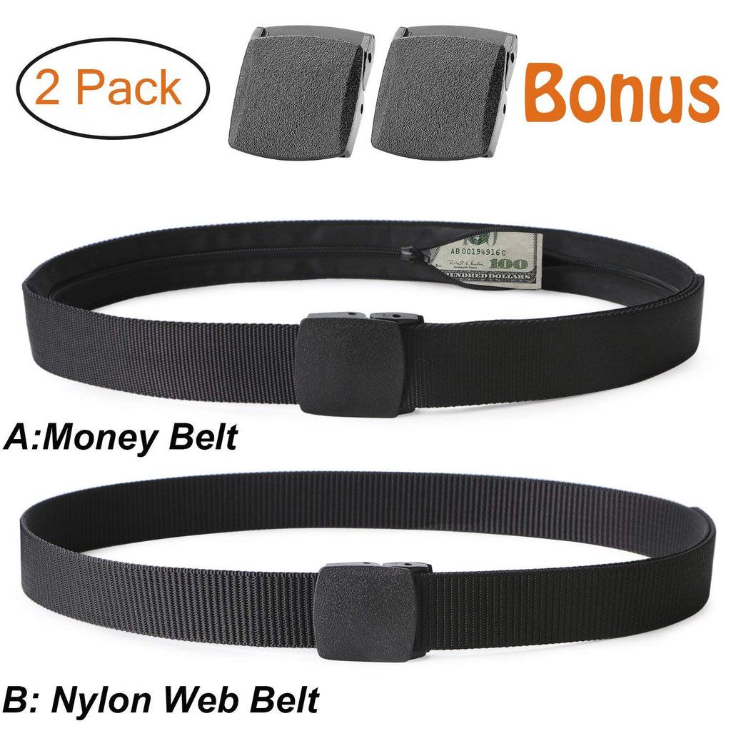  Travel Security Money Belt with Hidden Money Pocket - Cashsafe  Anti-Theft Wallet Unisex Nickel free Nylon Belt by JASGOOD: Clothing, Shoes  & Jewelry