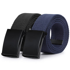 2PCS Men's Elastic Stretch Outdoor Plastic Belt with Removable Buckle Hiking Belt