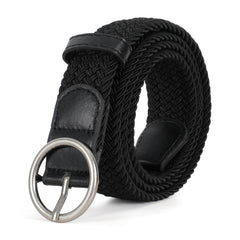 Jasgood Braided Canvas Stretch Belt Elastic Casual Belt For Men Women