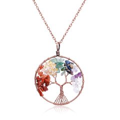 Tree of Life Necklace with Copper/Silver Chain 