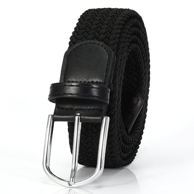 Braided Elastic Belt for Men Women Junior-Woven Canvas Stretch Belts