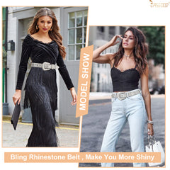 JASGOOD Fashion Rhinestones Belt - JASGOOD OFFICIAL