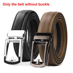 2 Pack Leather Ratchet Dress Belt  with Automatic Buckle for men by JASGOOD 