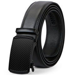 Men's Leather Ratchet Dress Belt with Automatic Buckle in Gift Box by JASGOOD 