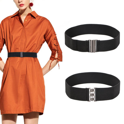 Vintage Wide Elastic Waist Belt Waistband Dress Stretchy Cinch Belt For Women 1.8 Inch Wide by JASGOOD 