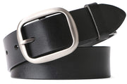 WHIPPY New Arrival Jeans Belt for Women Leather Belt with Solid Pin Buckle Pants Size up to 44" 