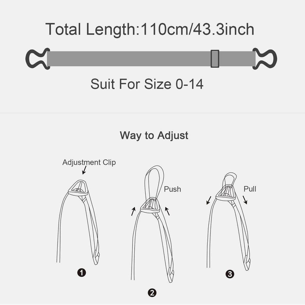 Womens Invisible Belt Comfortable Elastic Adjustable No Show Web Belt Metal Buckle Belt For Men By JASGOOD 