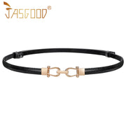 Women Skinny Leather Belt Adjustable Fashion Dress Belt Thin Waist Belts for Ladies Girls