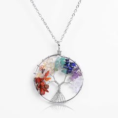 Tree of Life Necklace with Copper/Silver Chain 