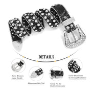 Shiny Crystal Rhinestone inlaid Women Men Unisex Belt Diamond Studded Western Cowboy Designer Belt