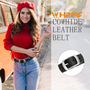 Women Leather Belts for Jeans Pants Fashion Dress Belt for Women with Solid Pin Buckle