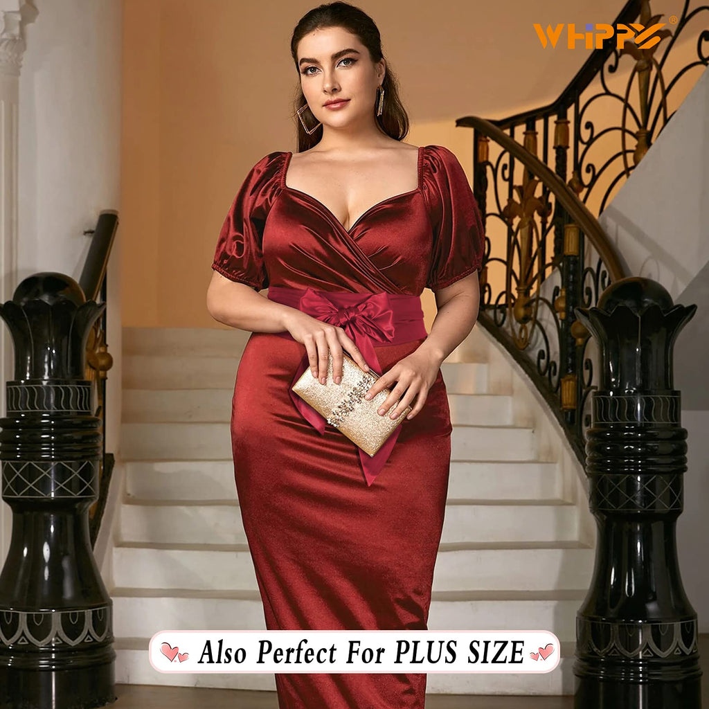 Women Dress Belt for Wedding Party Long Sash Bridal Waist Belts for Special Occasion 3.74'' Wide
