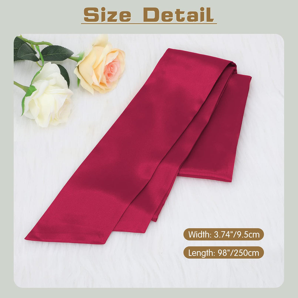Women Dress Belt for Wedding Party Long Sash Bridal Waist Belts for Special Occasion 3.74'' Wide