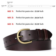 Women Leather Belt for Pants Dress Jeans Waist Belt with Brushed Alloy Buckle