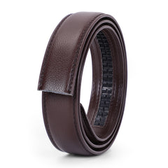 JASGOOD Leather Ratchet Dress Belt for Men Perfect Fit Waist Size up to 50 inches 1.2inch Wide Strap Without Buckle 