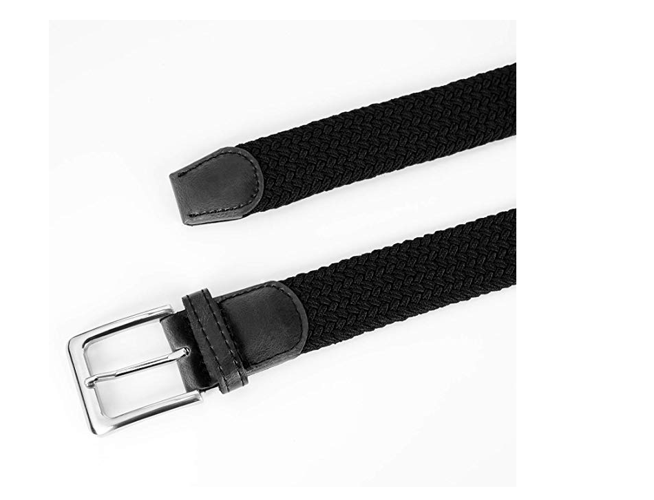 Braided Elastic Belt for Men Women Junior-Woven Canvas Stretch Belts by JASGOOD 