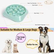 Dog Feeder Slow Eating Bowl for Raised Pet Feeders JASGOOD Maze Food Water