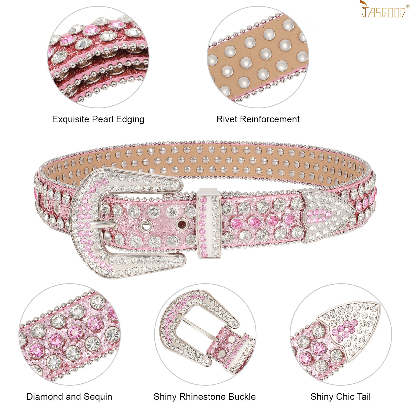JASGOOD Fashion Rhinestones Belt - JASGOOD OFFICIAL