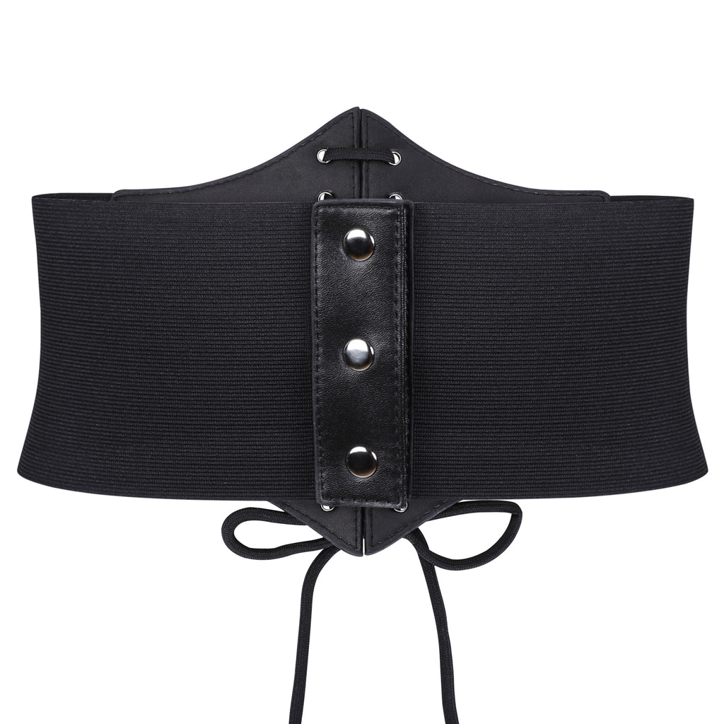 Women’s Elastic Costume Waist Belt Lace-up Tied Waspie Corset Belts for Women by JASGOOD - JASGOOD OFFICIAL