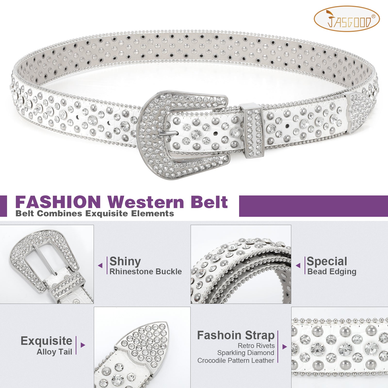 Women Mens  Popular Luxury Crystal Diamond Studded Rhinestone Western Sparkle Designer Leather Belt