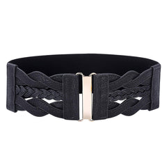 Women Plus Elastic Stretchy Retro Wide Waist Cinch Belt 