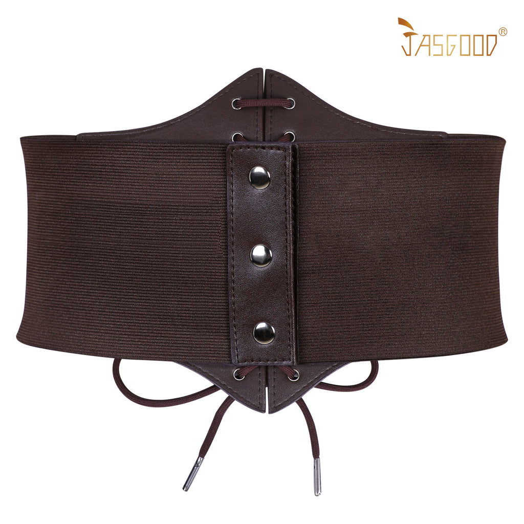 Women’s Elastic Costume Waist Belt Lace-up Tied Waspie Corset Belts for Women by JASGOOD - JASGOOD OFFICIAL