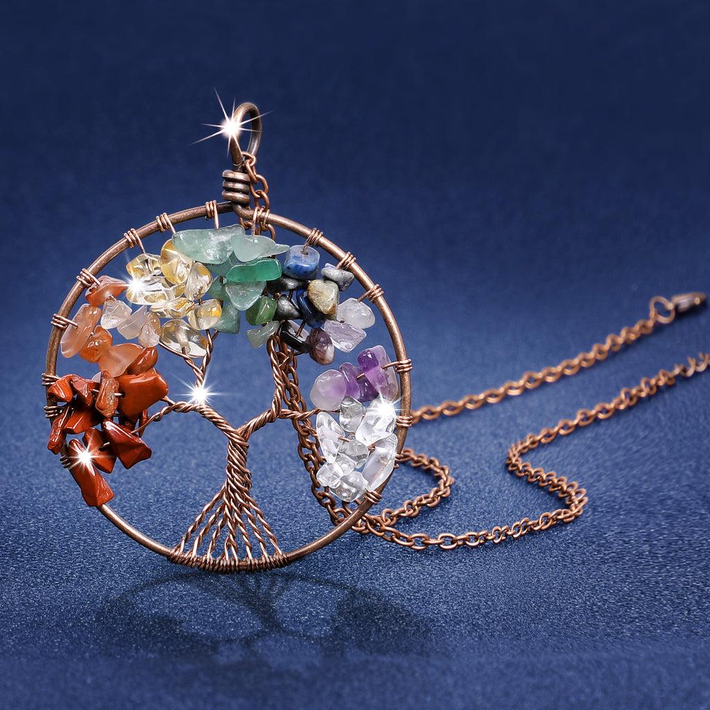 Tree of Life Necklace with Copper/Silver Chain 