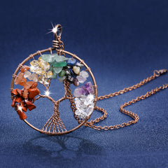 Tree of Life Necklace with Copper/Silver Chain 