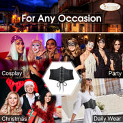 Halloween Women’s Elastic Costume Waist Belt Lace-up Tied Waspie Corset Belts for Women by JASGOOD