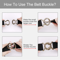 Womens Invisible Belt Comfortable Elastic Adjustable No Show Web Belt Metal Buckle Belt For Men By JASGOOD 
