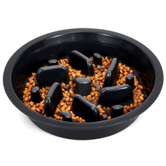  Slow Feeder Dog Bowls for Large Dogs Anti-Chocking Slower Feeder  Dog Puzzle Bowl Pet Slow Eating Interactive Bloat Stop Dog Food Bowl  JASGOOD,Black,Large : Pet Supplies