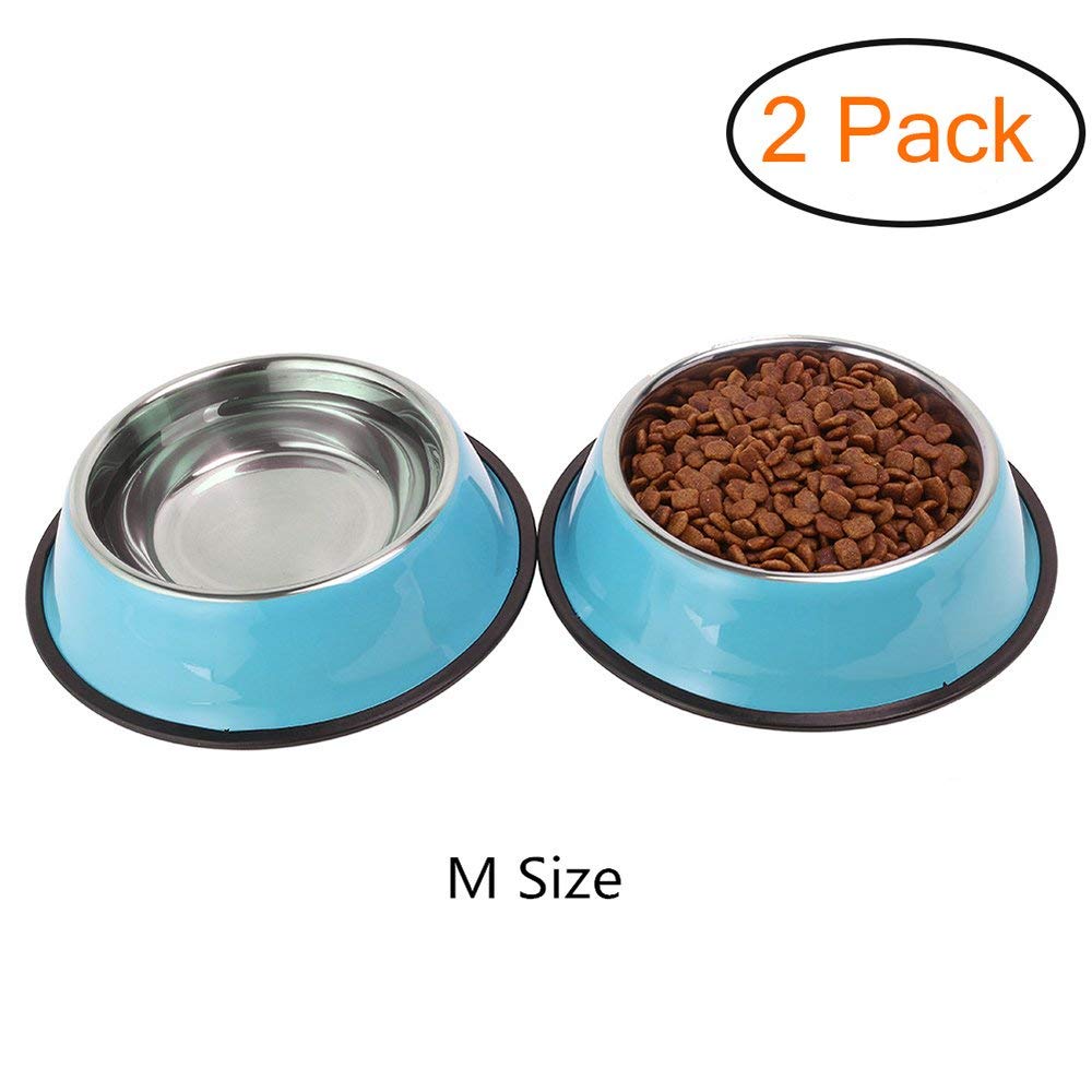 Whippy Stainless Steel Dog Bowl For Small/Medium/Large Pets (set of 2 