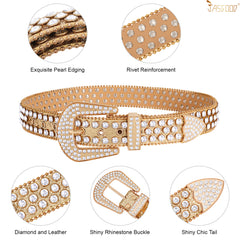 JASGOOD Fashion Rhinestones Belt - JASGOOD OFFICIAL