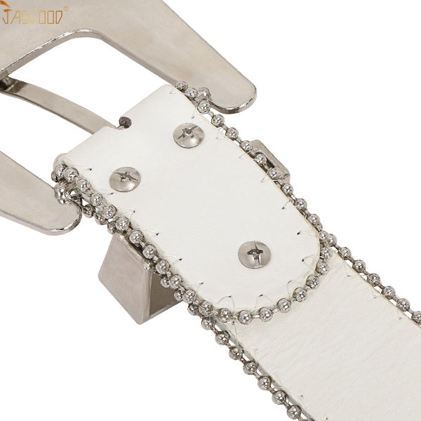 Halloween Rhinestone Belt for Women  Western Cowgirl Bling Studded Leather Belt for Jeans Pants - JASGOOD OFFICIAL